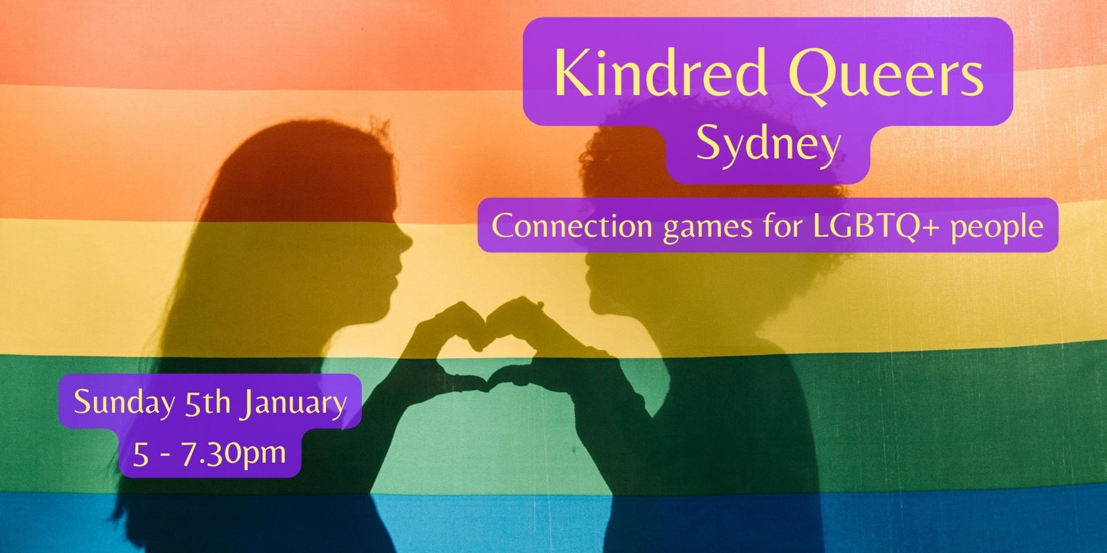 Banner image for Kindred Queers Sydney ~ Connection games for LGBTQ+ people