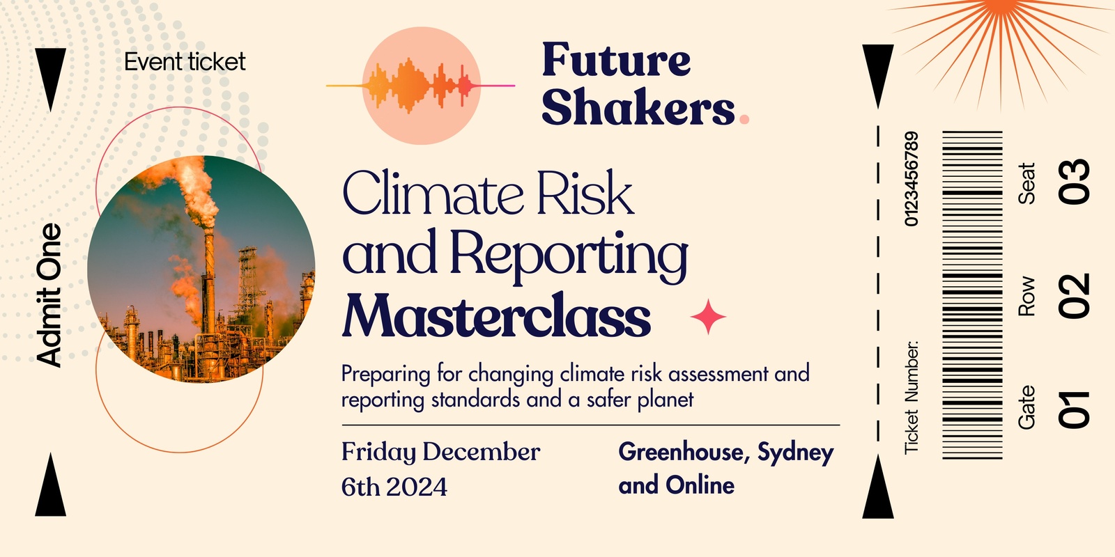 Banner image for Future Shakers Climate Risk and Reporting Masterclass