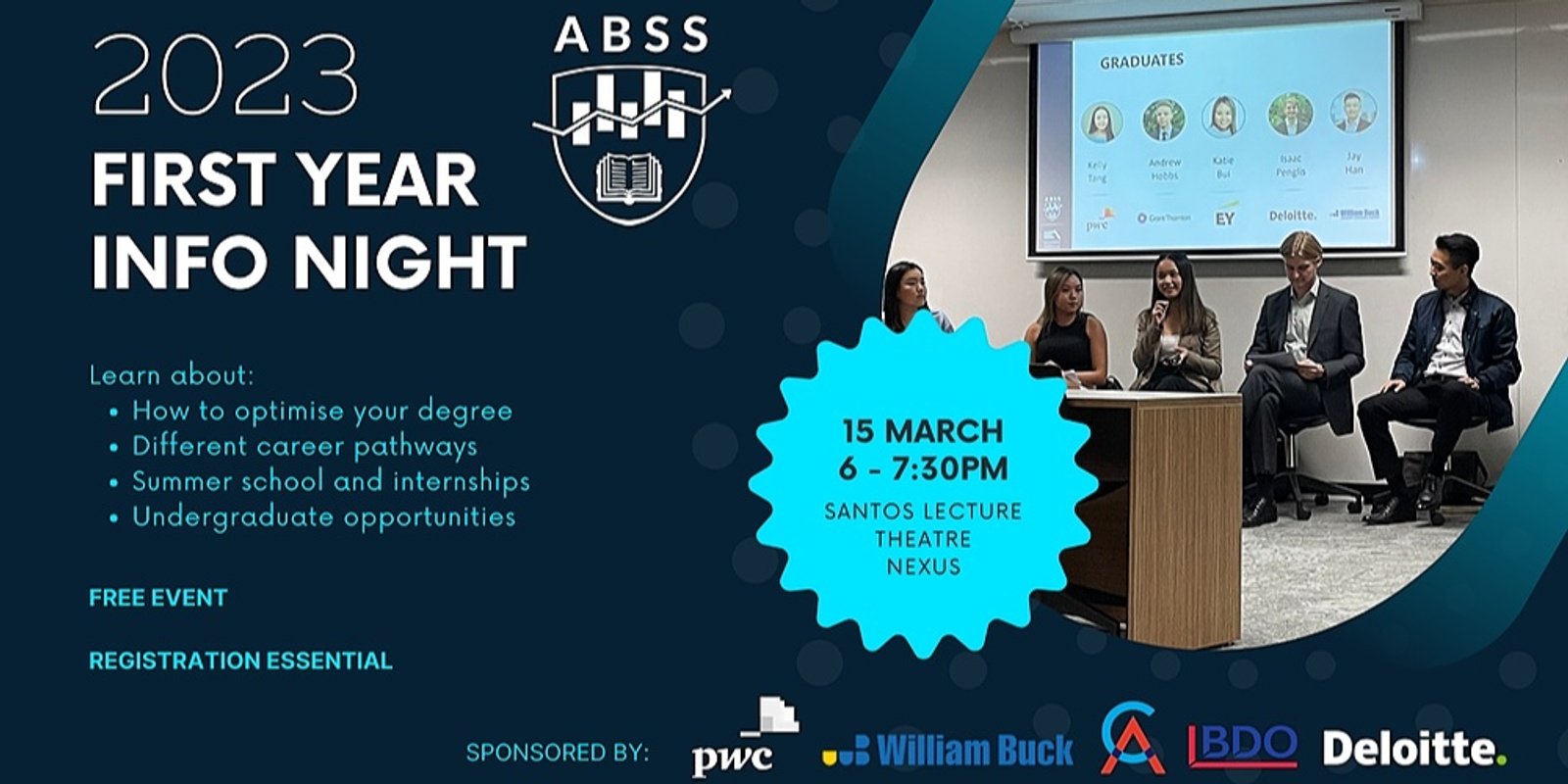 Banner image for ABSS First Year Info Night 