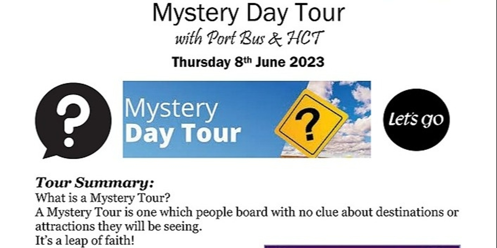 Banner image for Mystery Day Tour