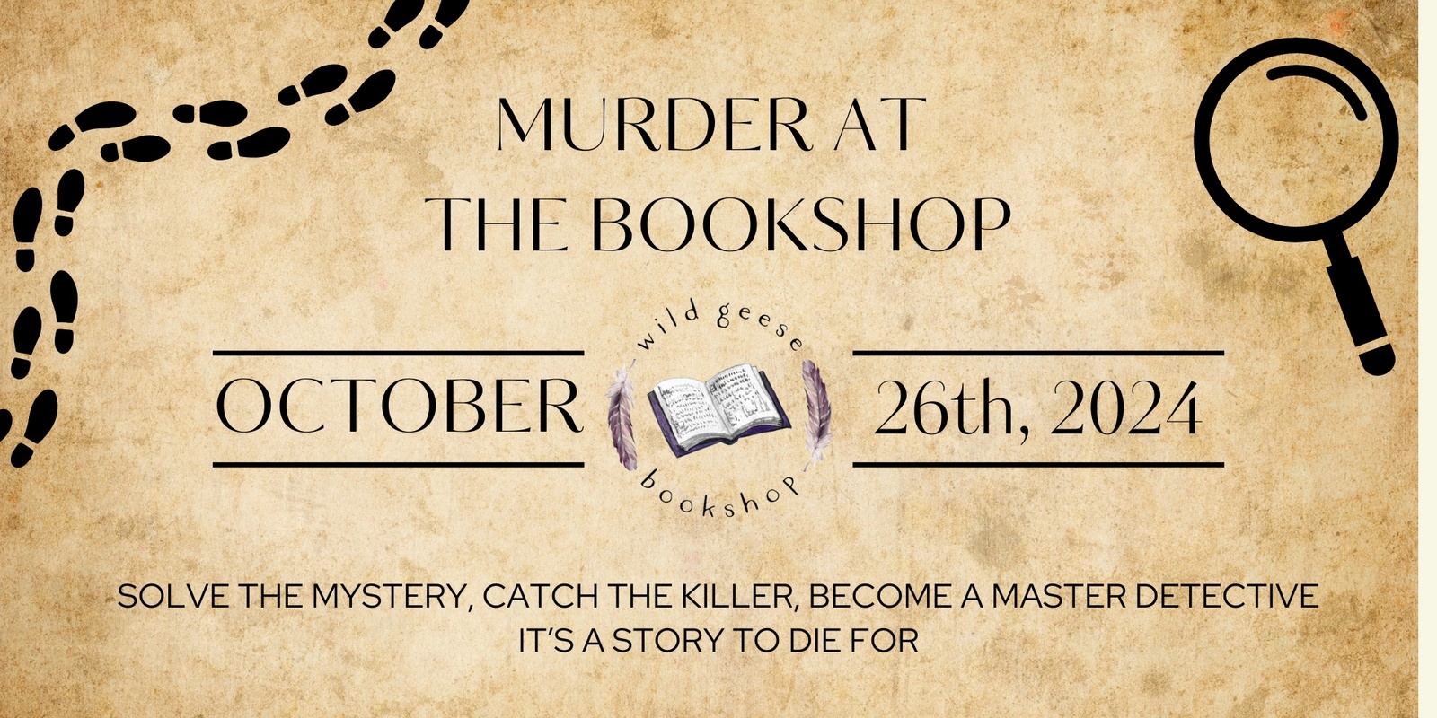 Banner image for Murder Mystery Night at Wild Geese Bookshop