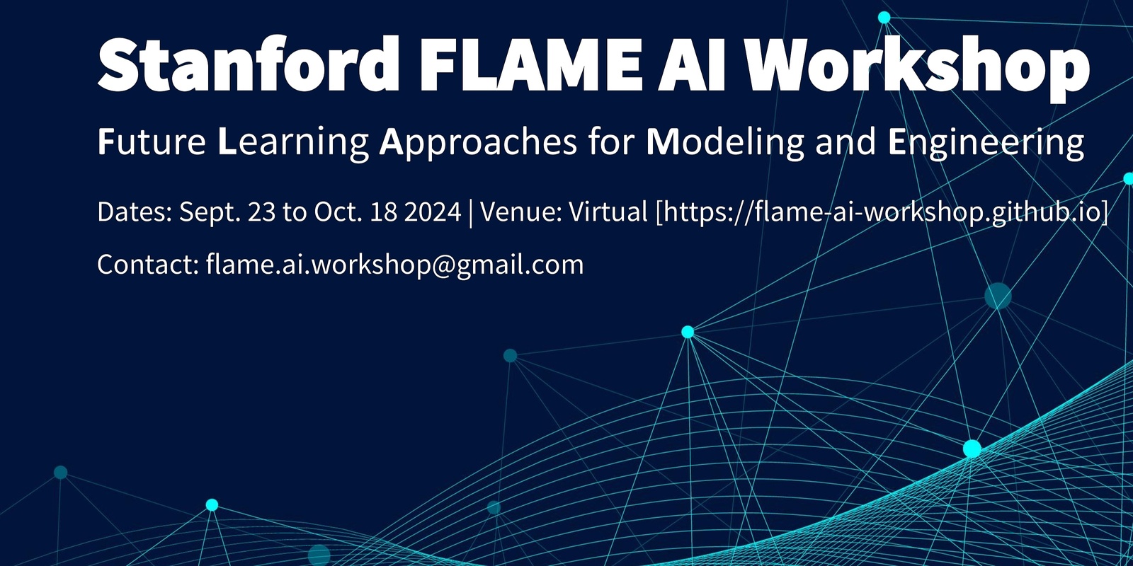 Banner image for Stanford FLAME AI Workshop, 2024