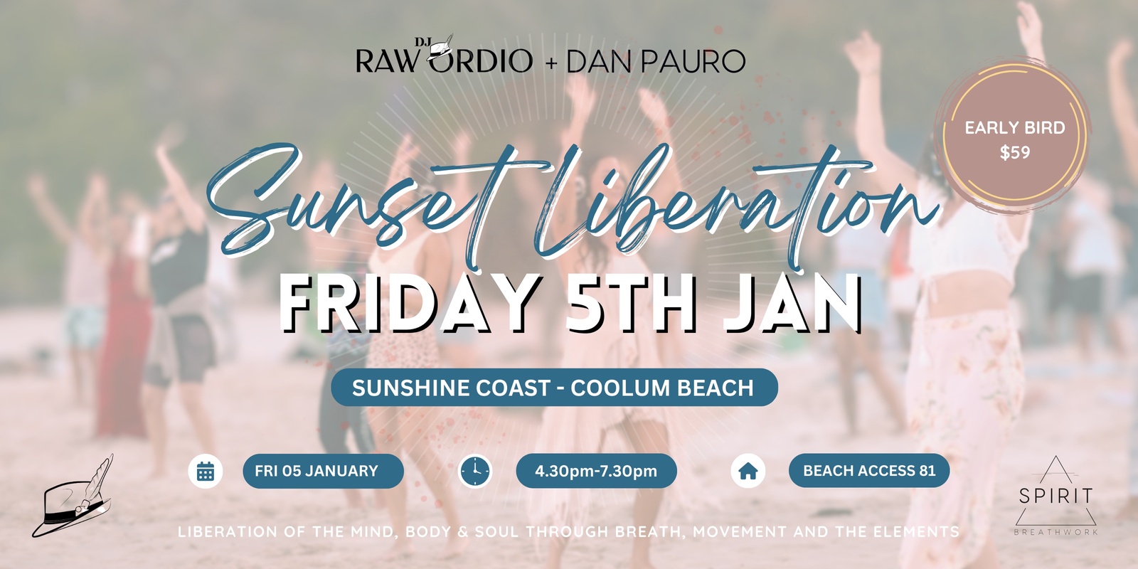 Banner image for Sunset Liberation SUNSHINE COAST | Dan Pauro & DJ Raw Ordio | Friday 5 January
