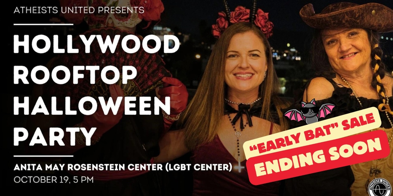 Banner image for Hollywood Rooftop Halloween Party: An Atheists United Fundraiser