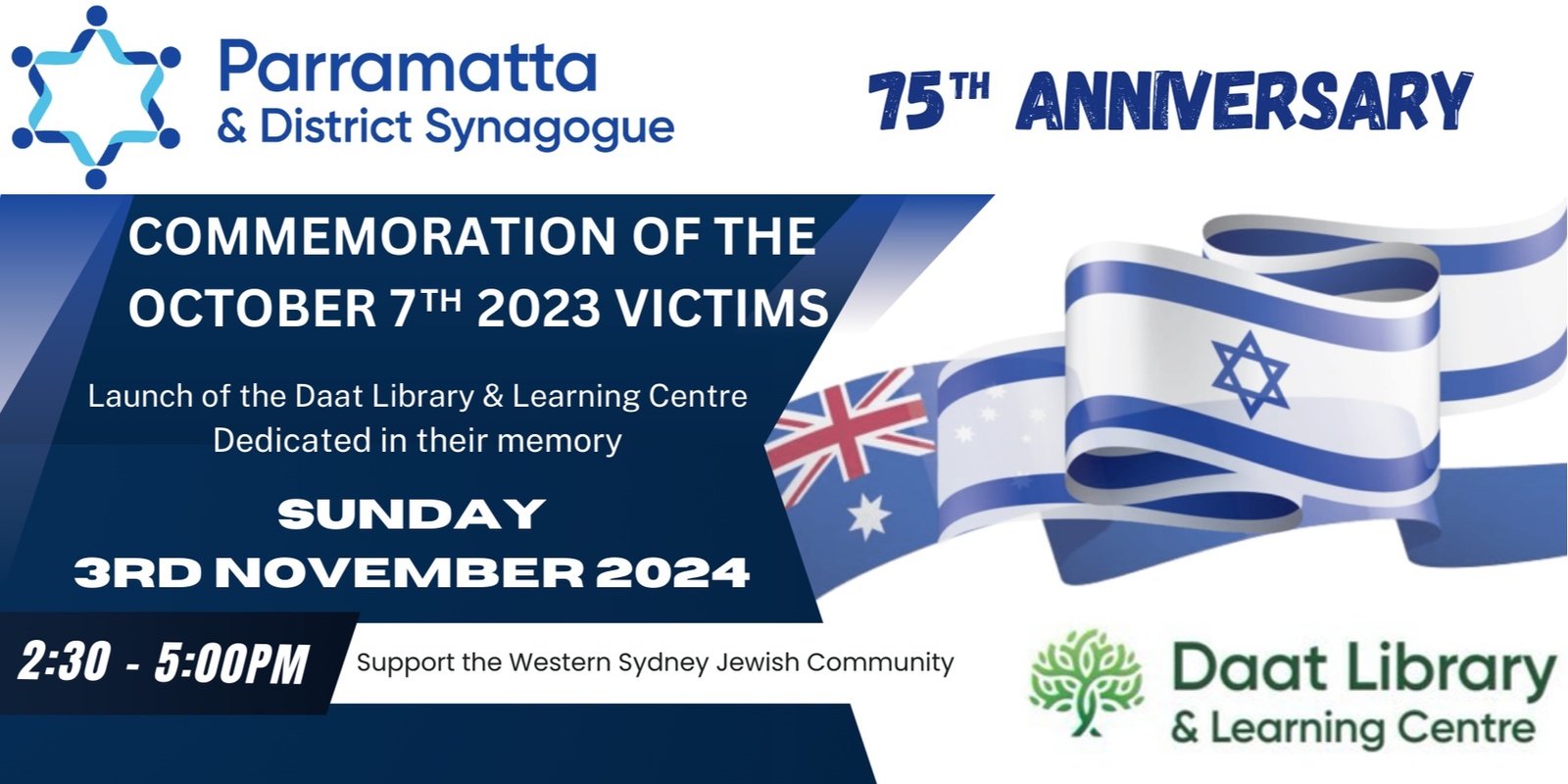 Banner image for Greater Western Sydney Jewish Commemorative Event 