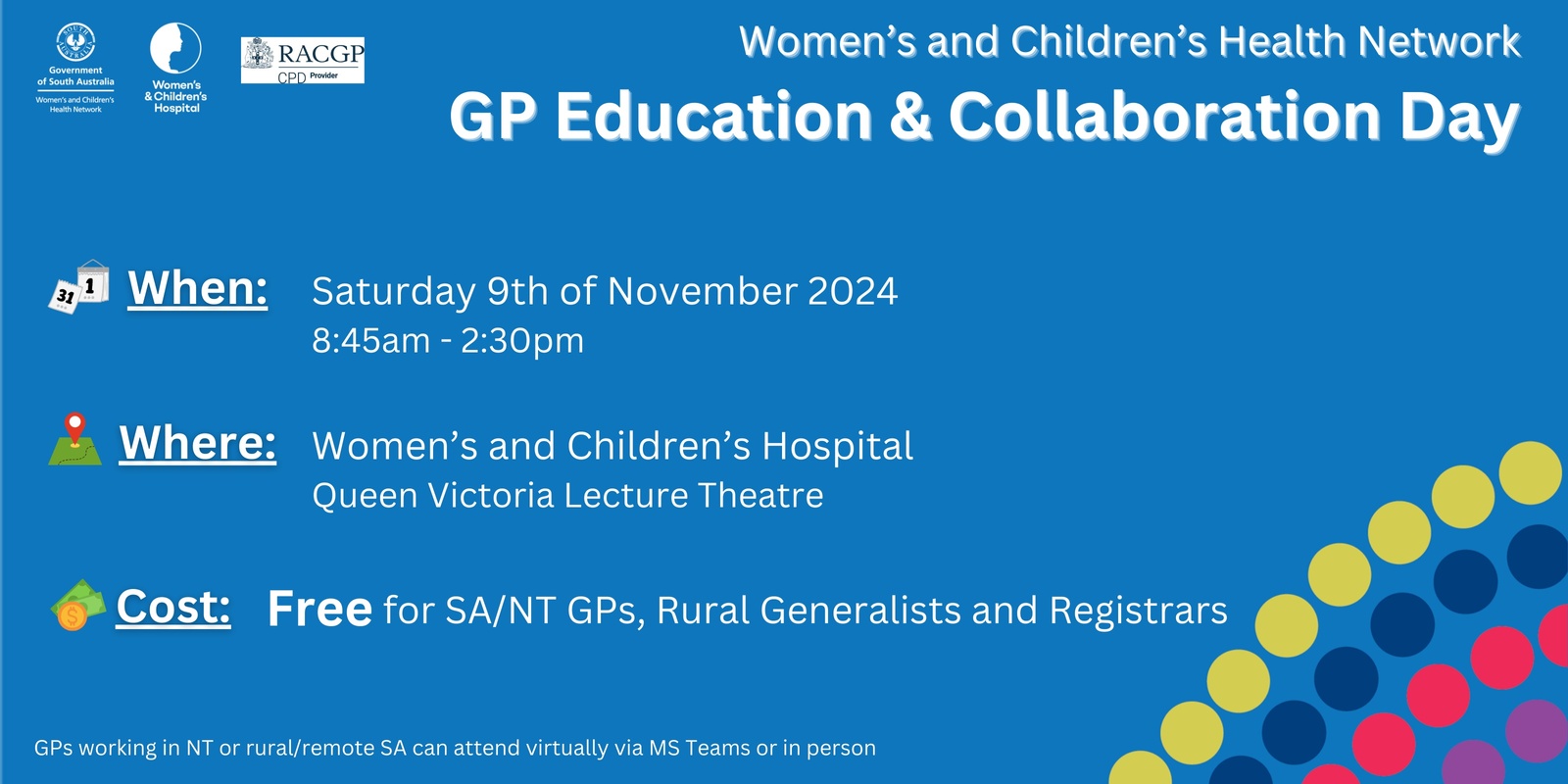 Banner image for WCHN GP Education & Collaboration Day