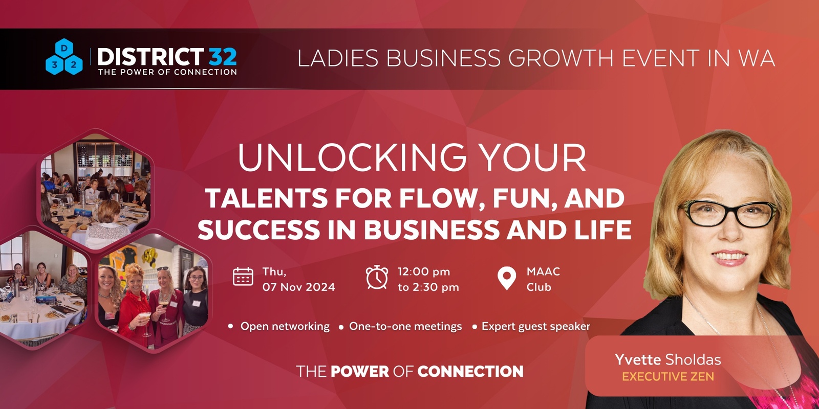 Banner image for District32 Ladies Business Growth Event - Perth - Thu 07 Nov