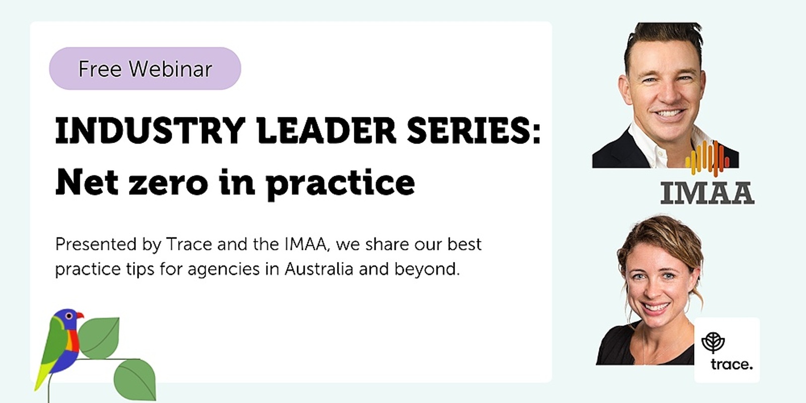 Banner image for Trace presents our Industry Leader Series ft the IMAA