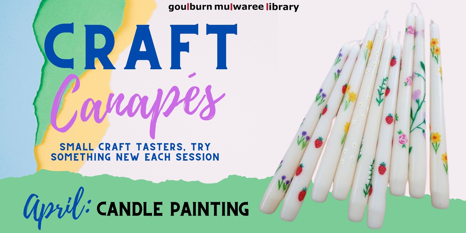 Banner image for Craft Canapés - Candle Painting