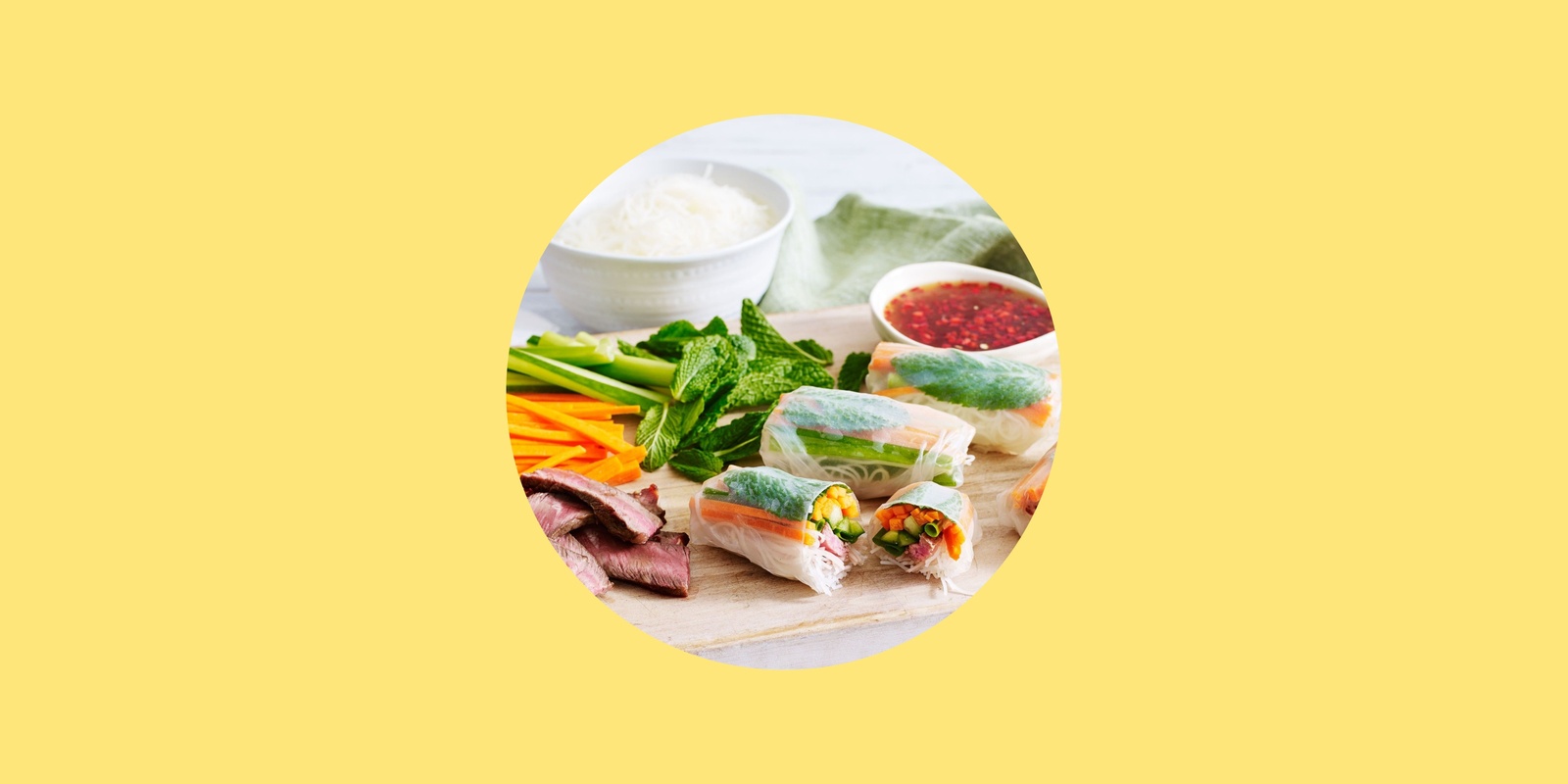 Banner image for Summer holiday program - make summer RICE PAPER ROLLS