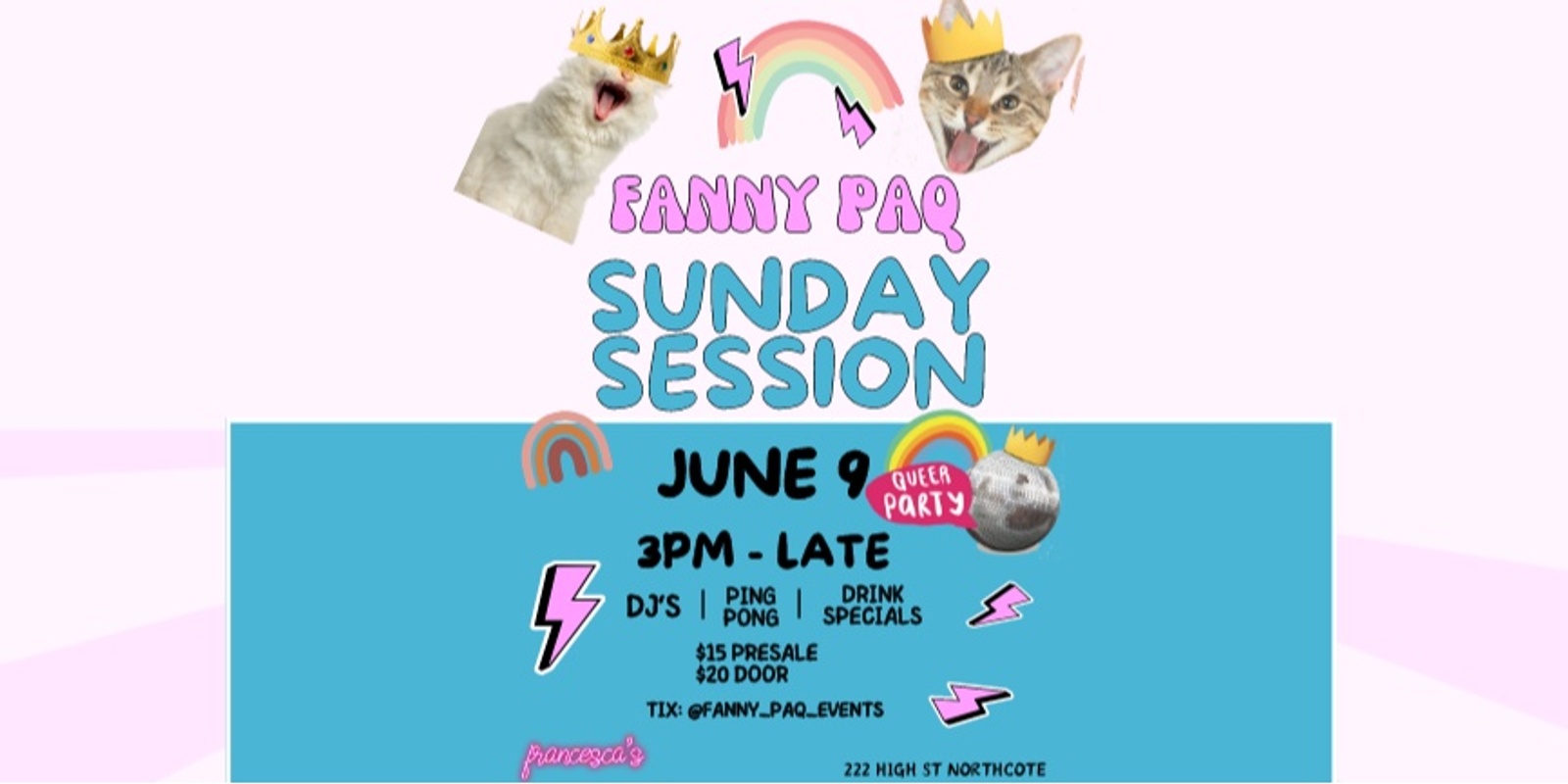 Banner image for Fanny Paq: Sunday Session - June 9 || LONG WEEKEND