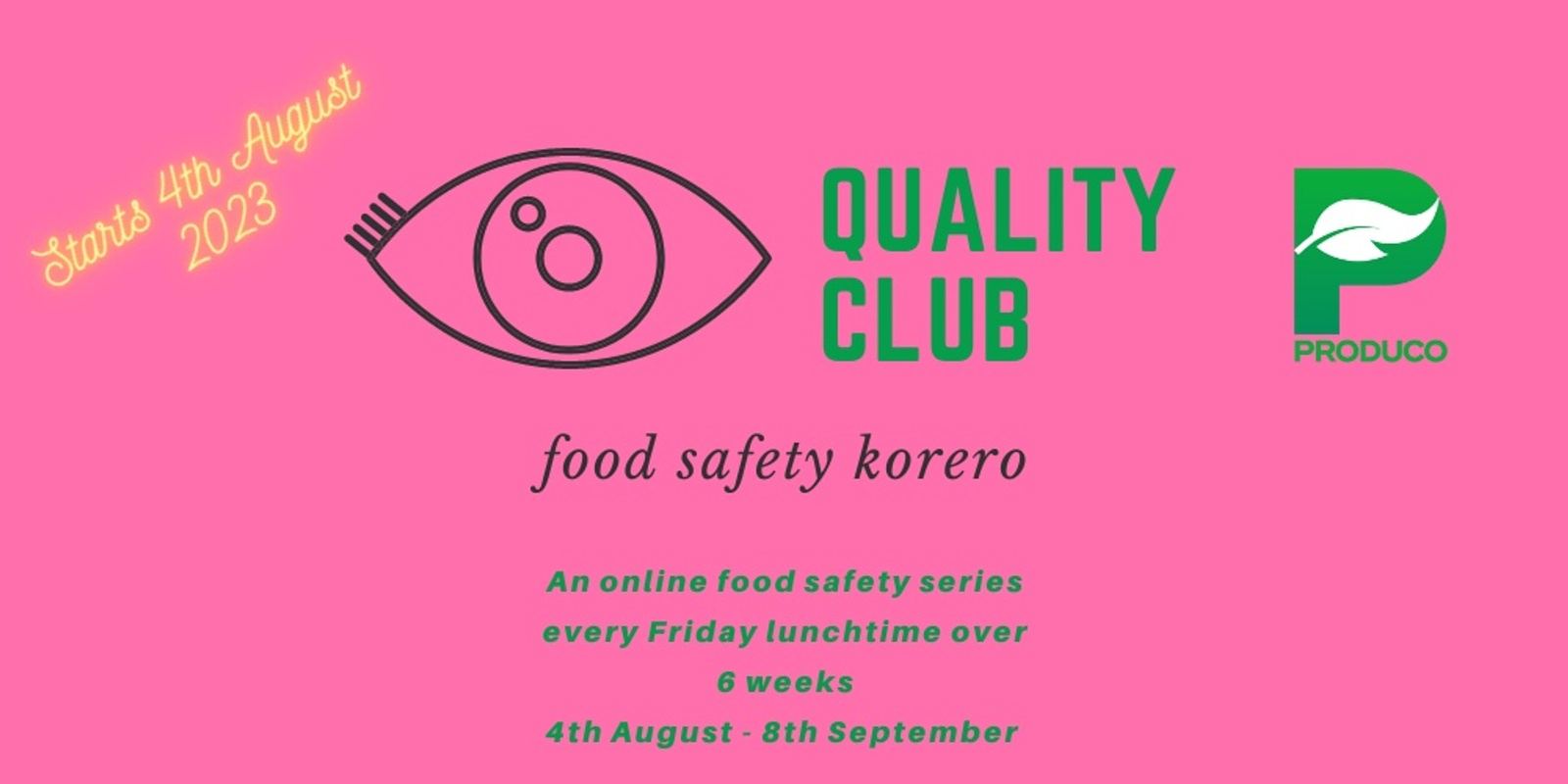 Banner image for Quality Club - Food Safety online seminars | Aug-Sept 2023