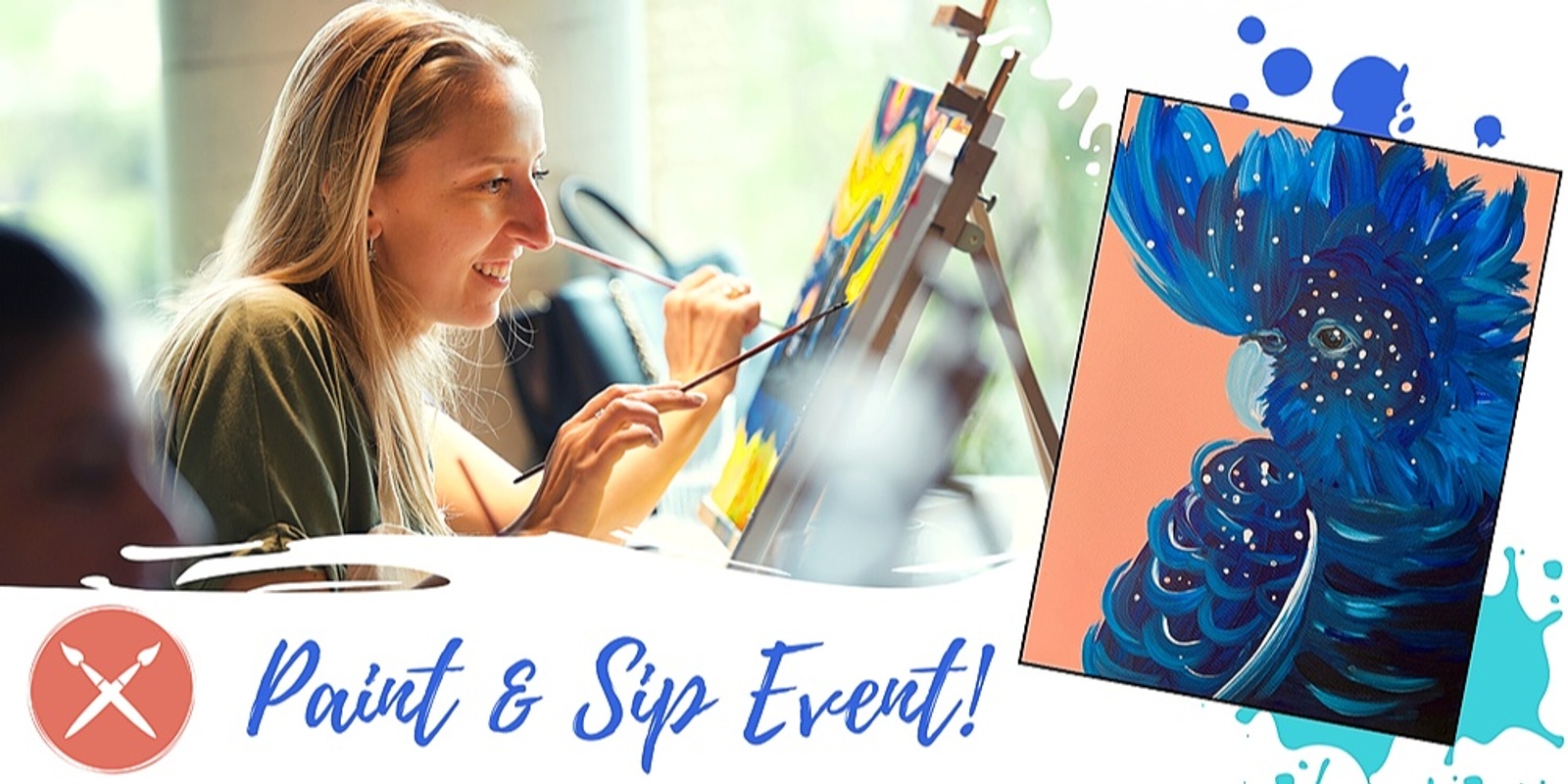 Banner image for Paint & Sip Event: Blue Cockatoo 28/01/23
