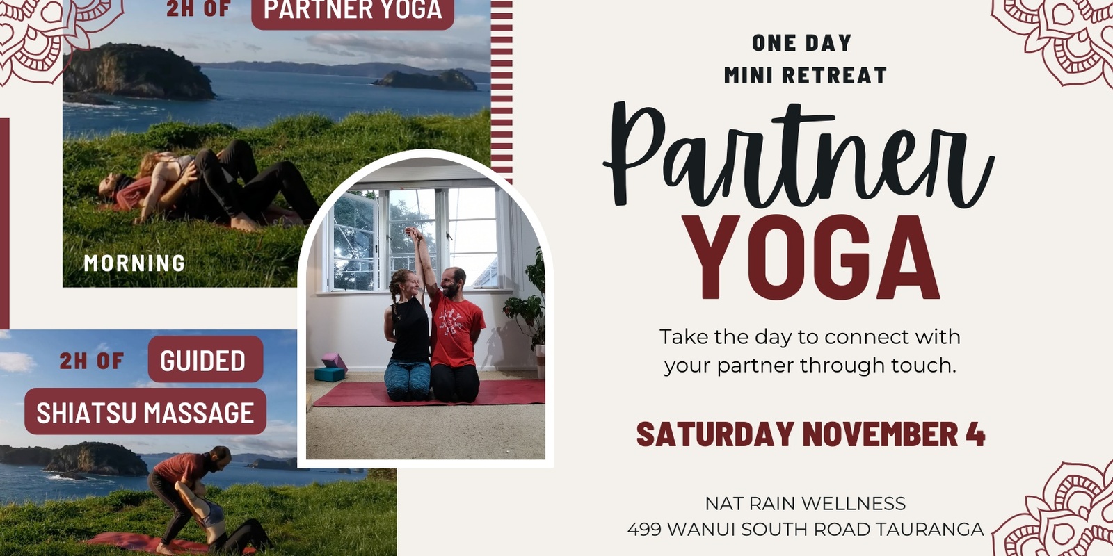 Banner image for Couples Mini Retreat - Partner Yoga & Shiatsu Massage 