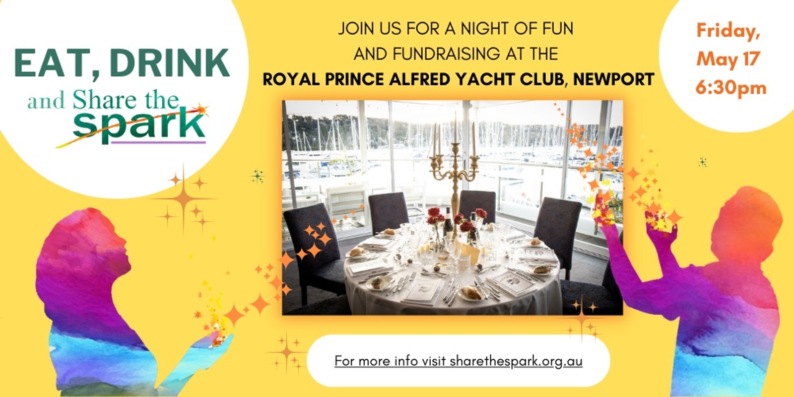 Banner image for Share the Spark's Fundraising Dinner supporting free Youth Mentoring