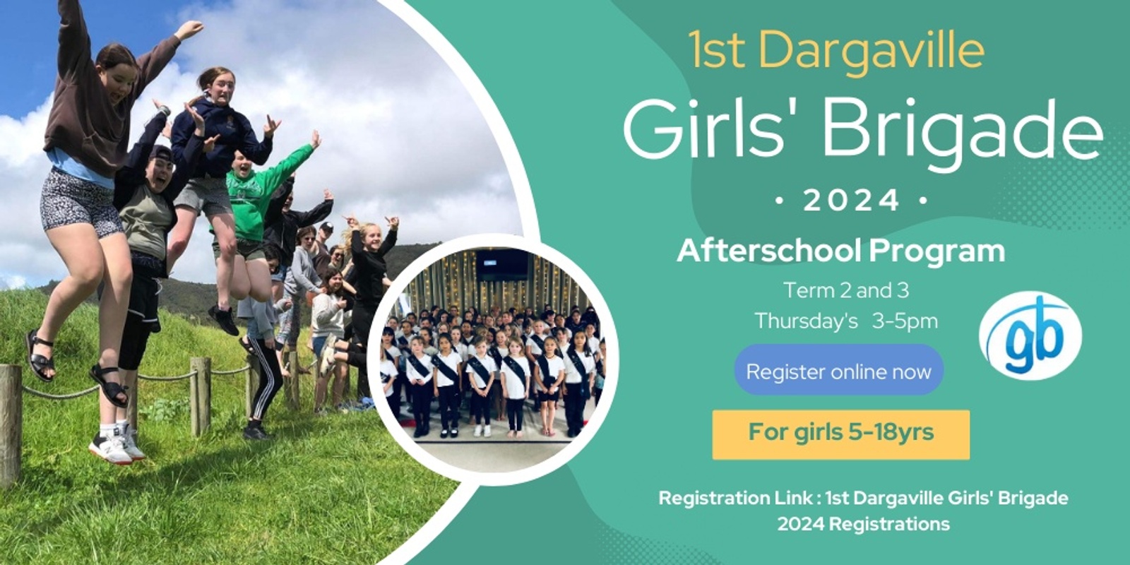 Banner image for 1st Dargaville Girls' Brigade 2024 Registrations