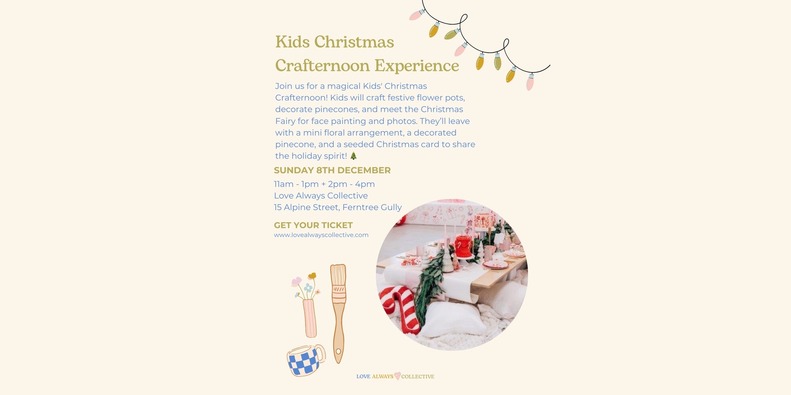 Banner image for Kids Christmas Crafternoon Experience - Afternoon Session