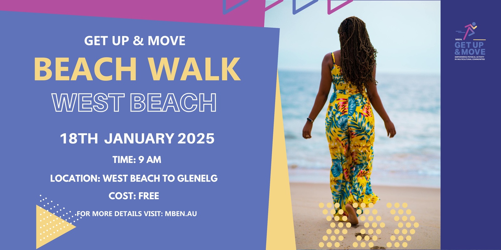 Banner image for MBEN: West Beach to Glenelg Walk