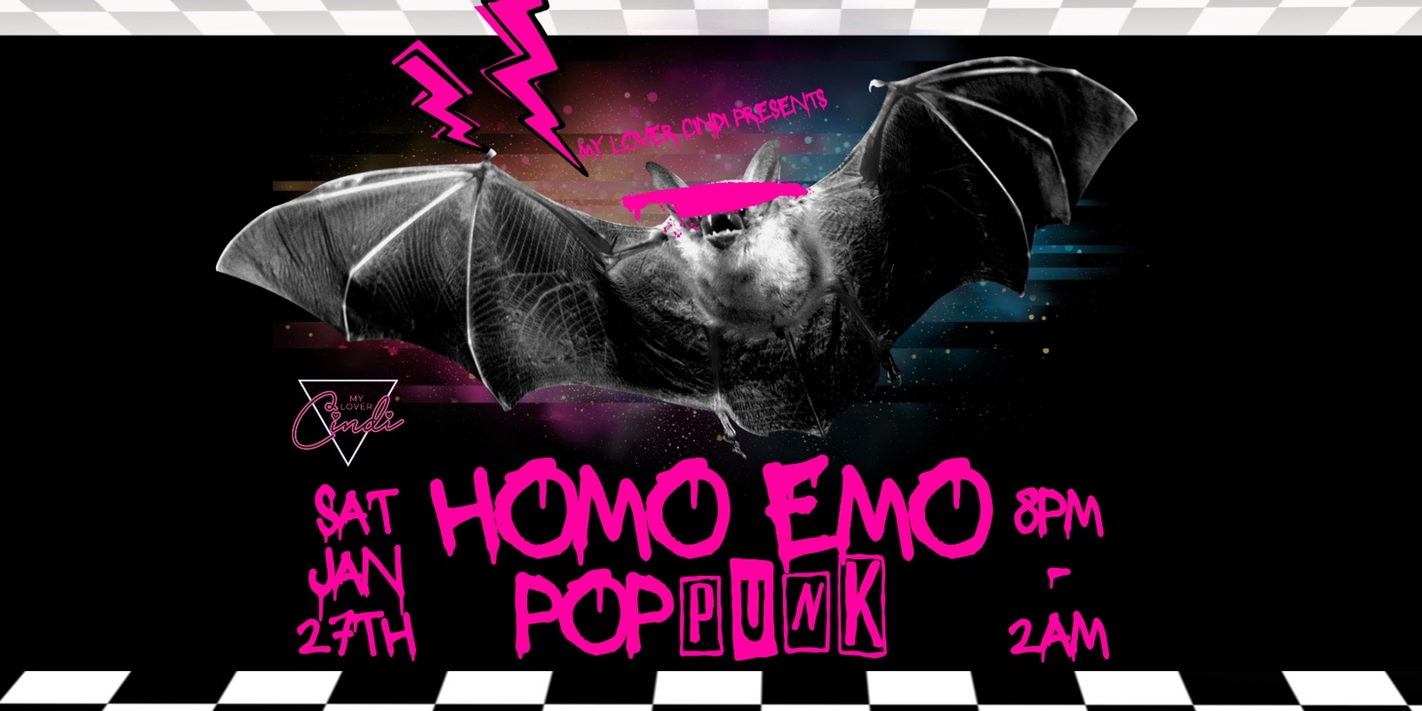 Banner image for HOMO EMO Pop Punk Night at My Lover Cindi