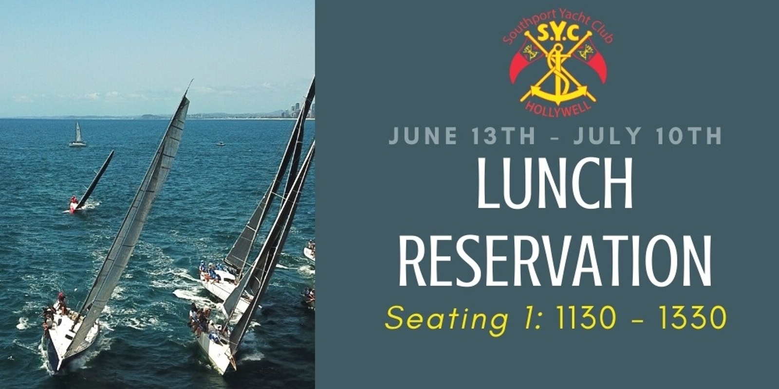 Banner image for HW Lunch Seating 1 - Select Date
