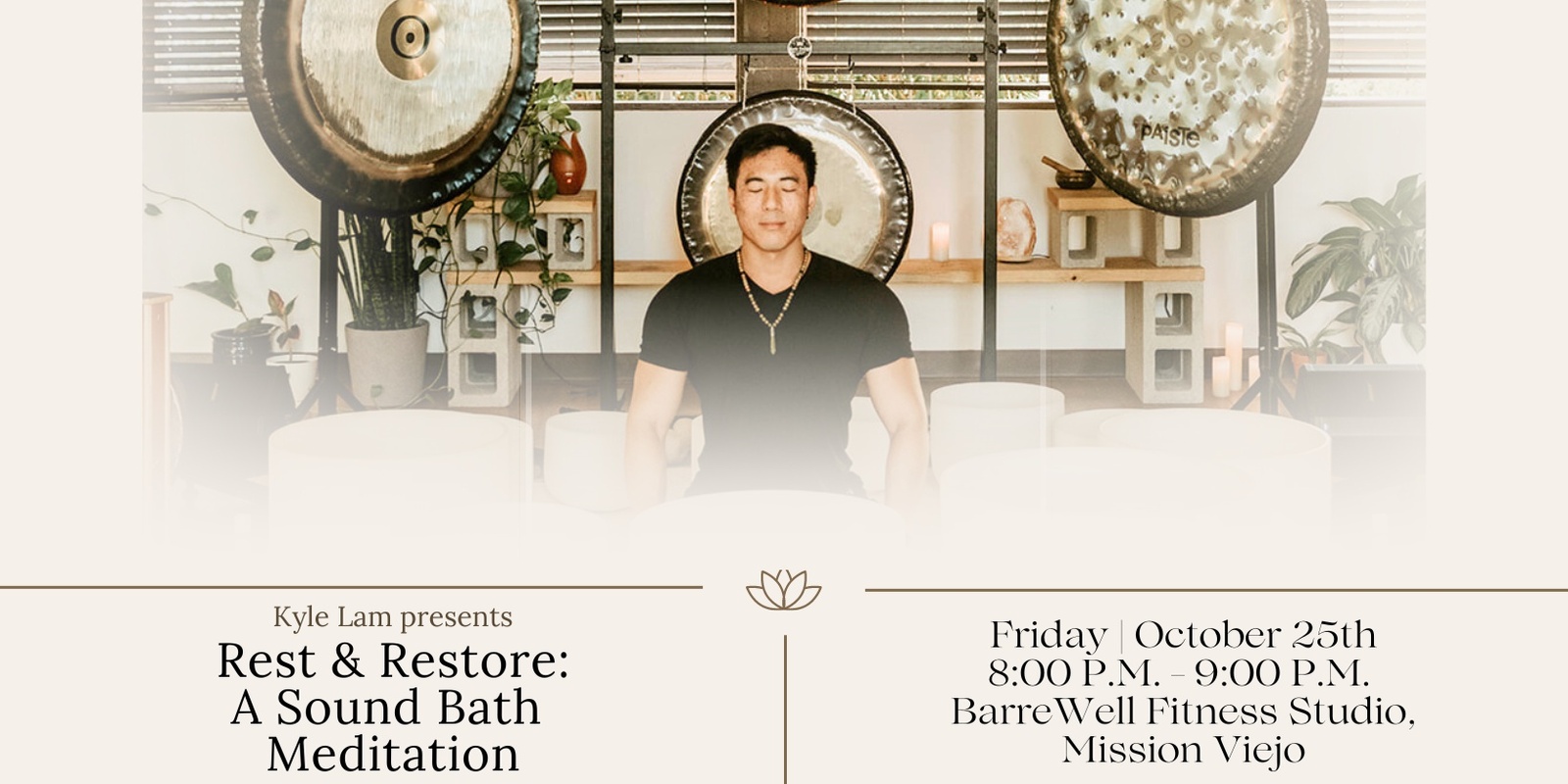 Banner image for Rest & Restore: A Sound Bath Meditation (Mission Viejo)