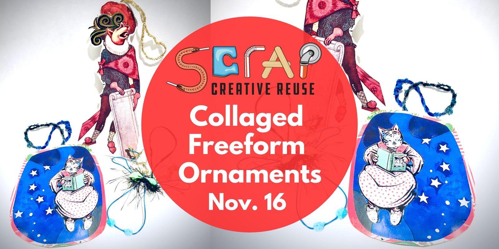 Banner image for Freeform Collaged Ornaments 11/16