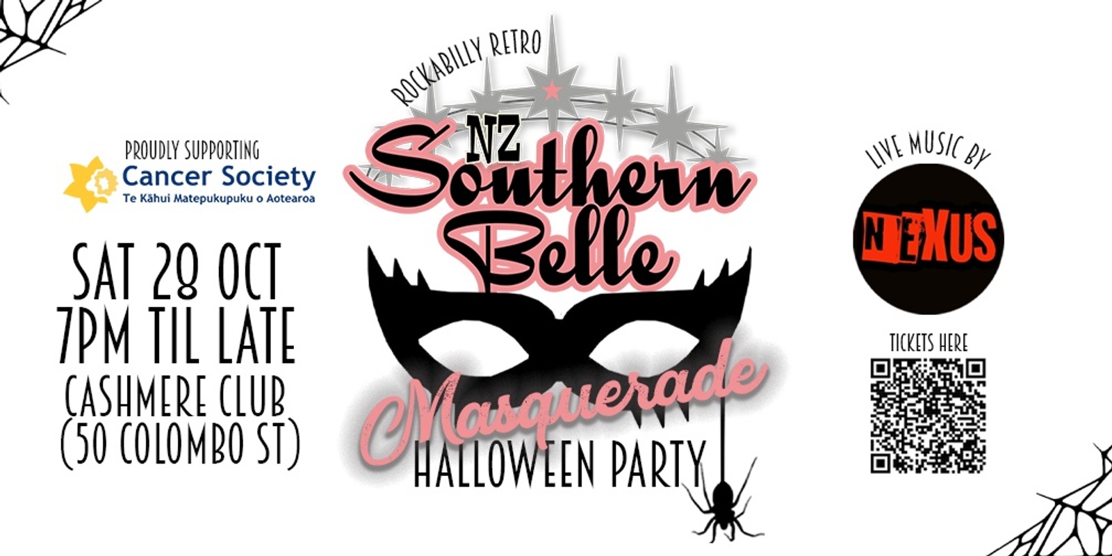 Banner image for Halloween Masquerade Party & Rockabilly Retro Southern Belle-NZ Pageant