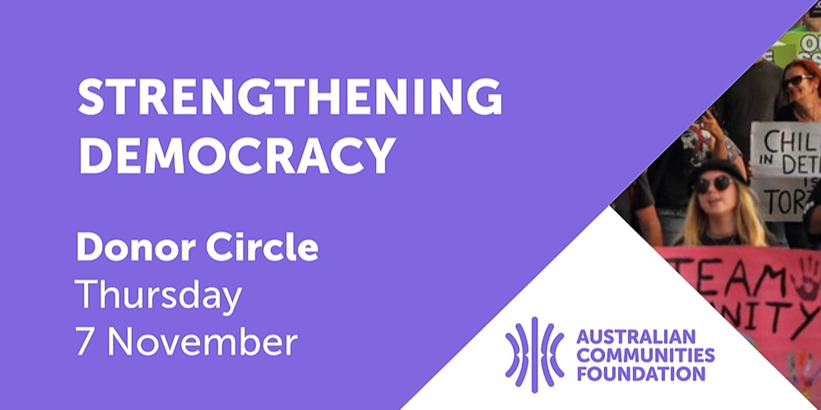 Banner image for Strengthening Democracy Donor Circle 7 November