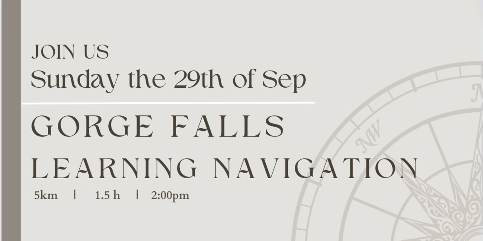 Banner image for Gorge Falls Learning Navigation - 29th Sep