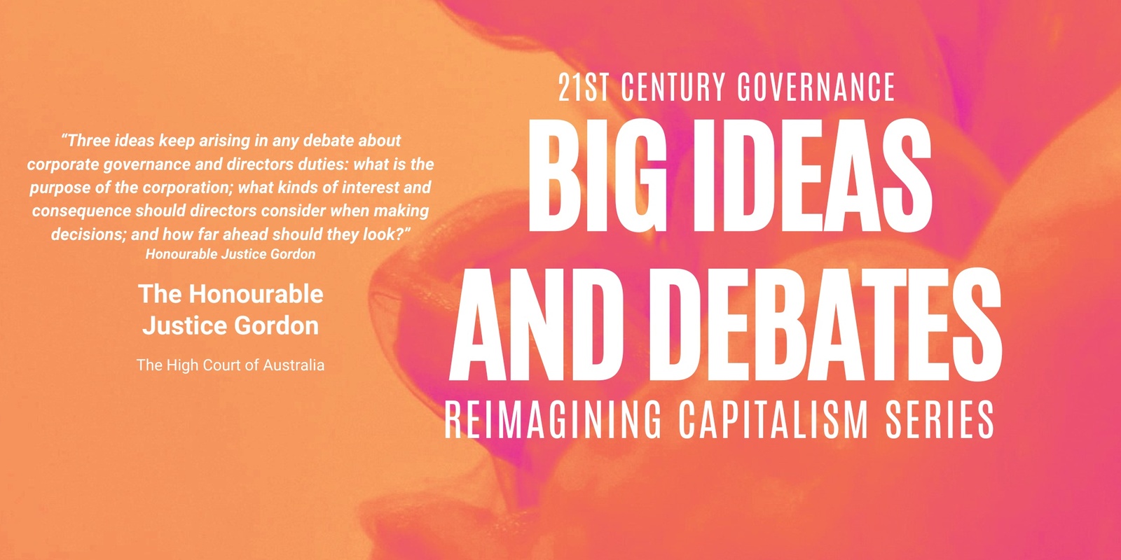 Banner image for 21st Century Governance: Big Ideas and Debates | Reimagining Capitalism Series