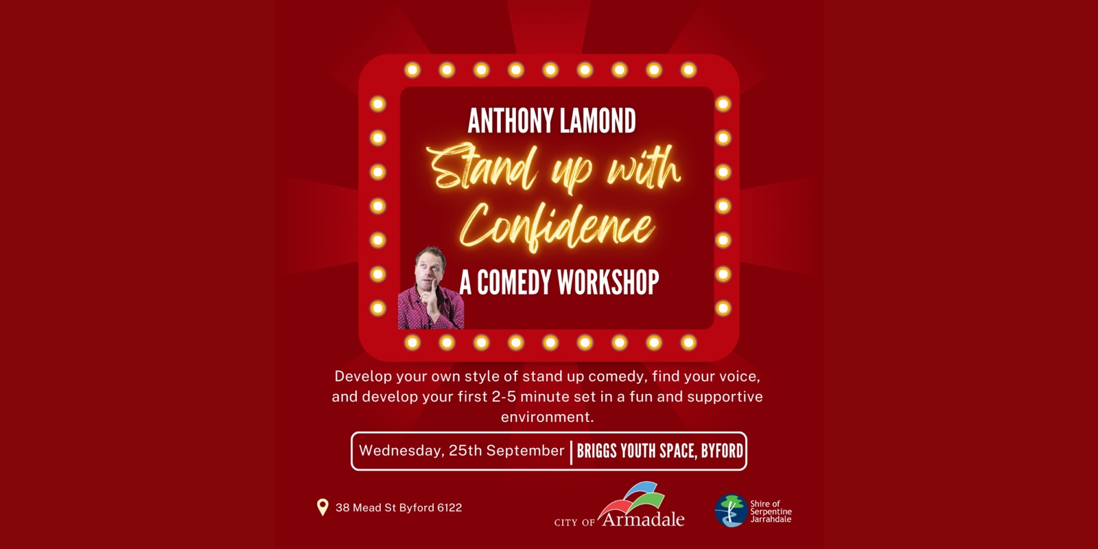 Banner image for Stand Up with Confidence - An Anthony Lamond Comedy Workshop 