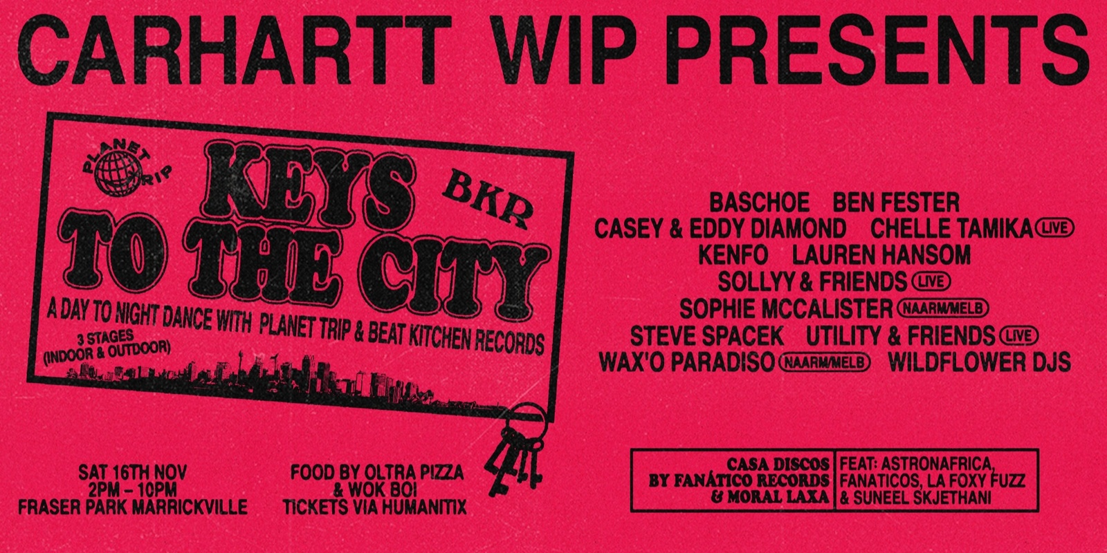 Banner image for Carhartt WIP pres Keys To The City - Planet Trip x BKR Day to Night Dance