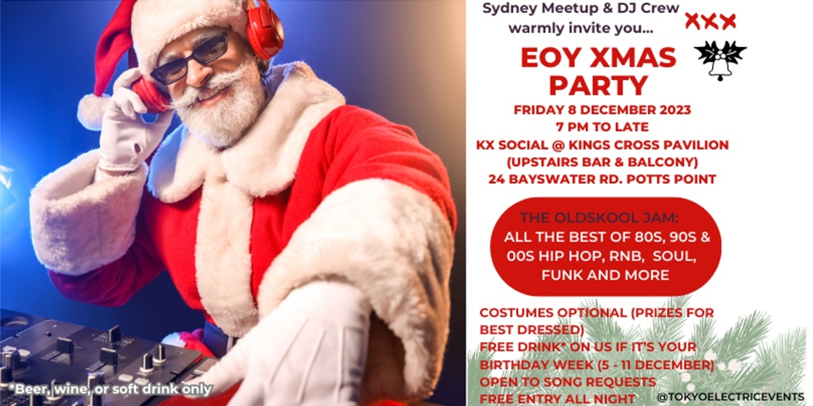 Banner image for Sydney Meetup & DJs Bring You 🥳: Special Edition End of Year ME-FREE Xmas Party 🎄