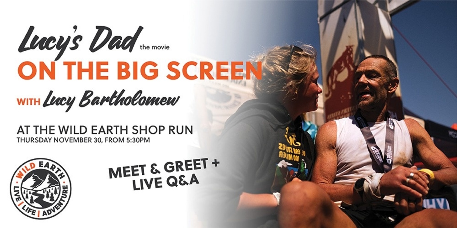 Banner image for Salomon Shop Run and Film Screening: Lucy's Dad with Lucy Bartholomew 