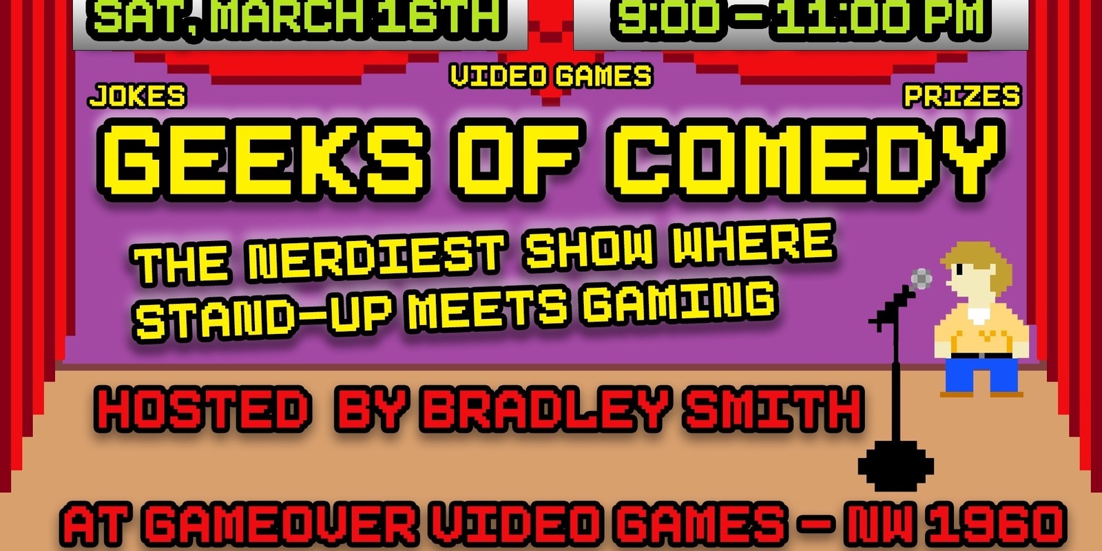 Banner image for Geeks of Comedy at Game Over Videogames