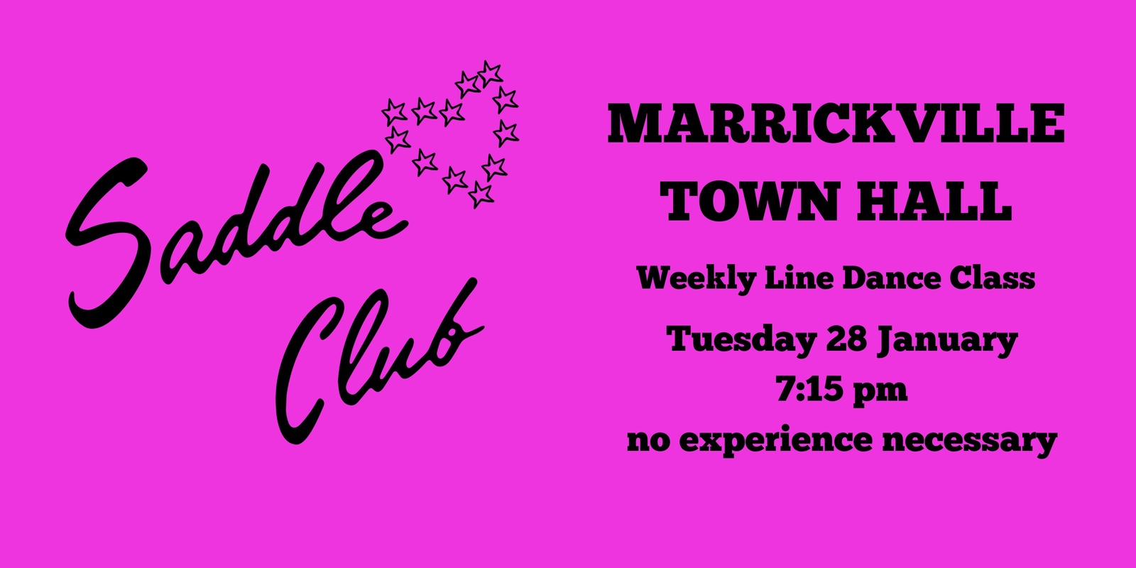 Banner image for Saddle Club - Tuesday 28 January - Weekly Line Dance Class 