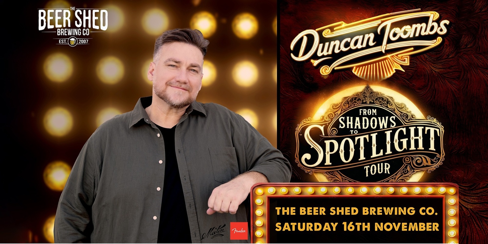 Banner image for Duncan Toombs Live at The Beer Shed