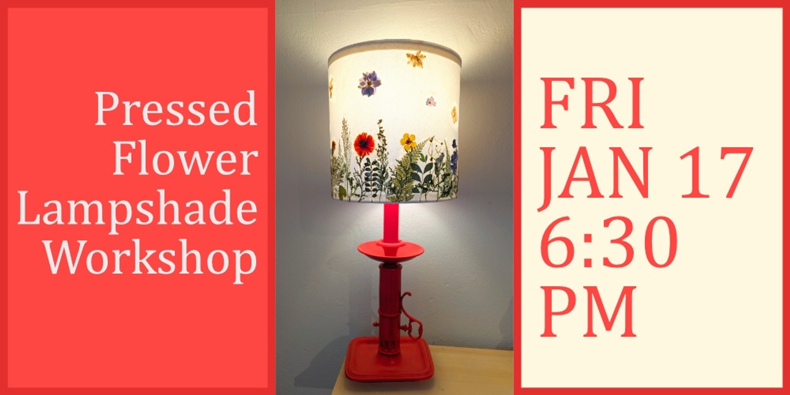 Banner image for Pressed Flower Lampshade Workshop