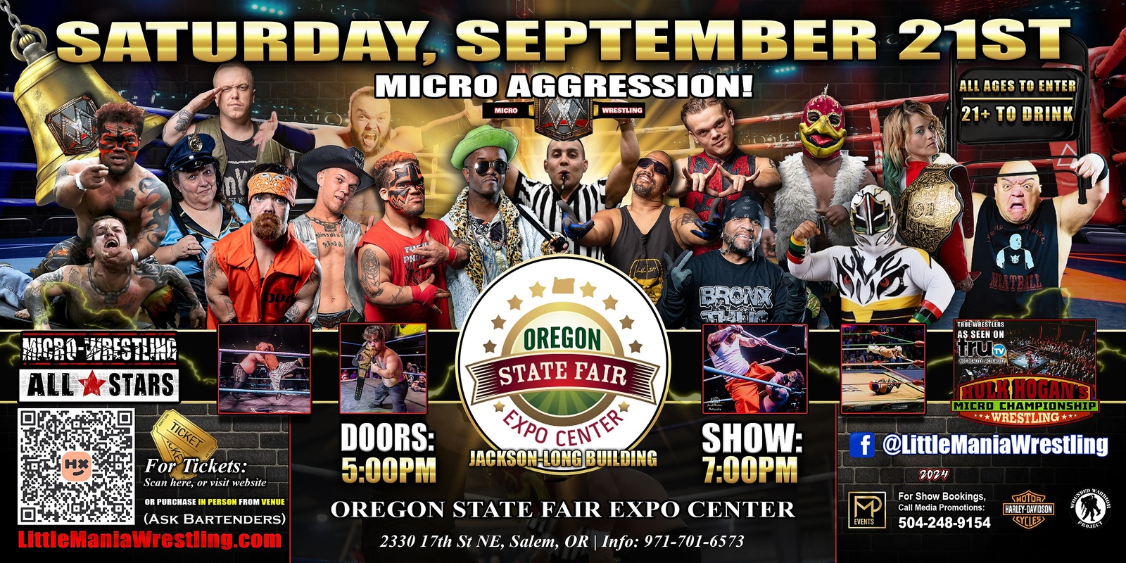 Banner image for Salem, OR - Micro-Wrestling All * Stars: Little Mania Fights in the Fairgrounds!