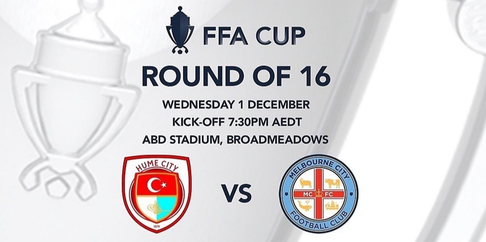 Banner image for FFA Cup 2021 Round of 16 - Hume City Vs Melbourne City