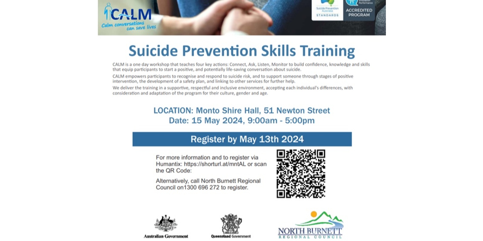 Banner image for FREE Suicide Prevention & Intervention Training (CALM)