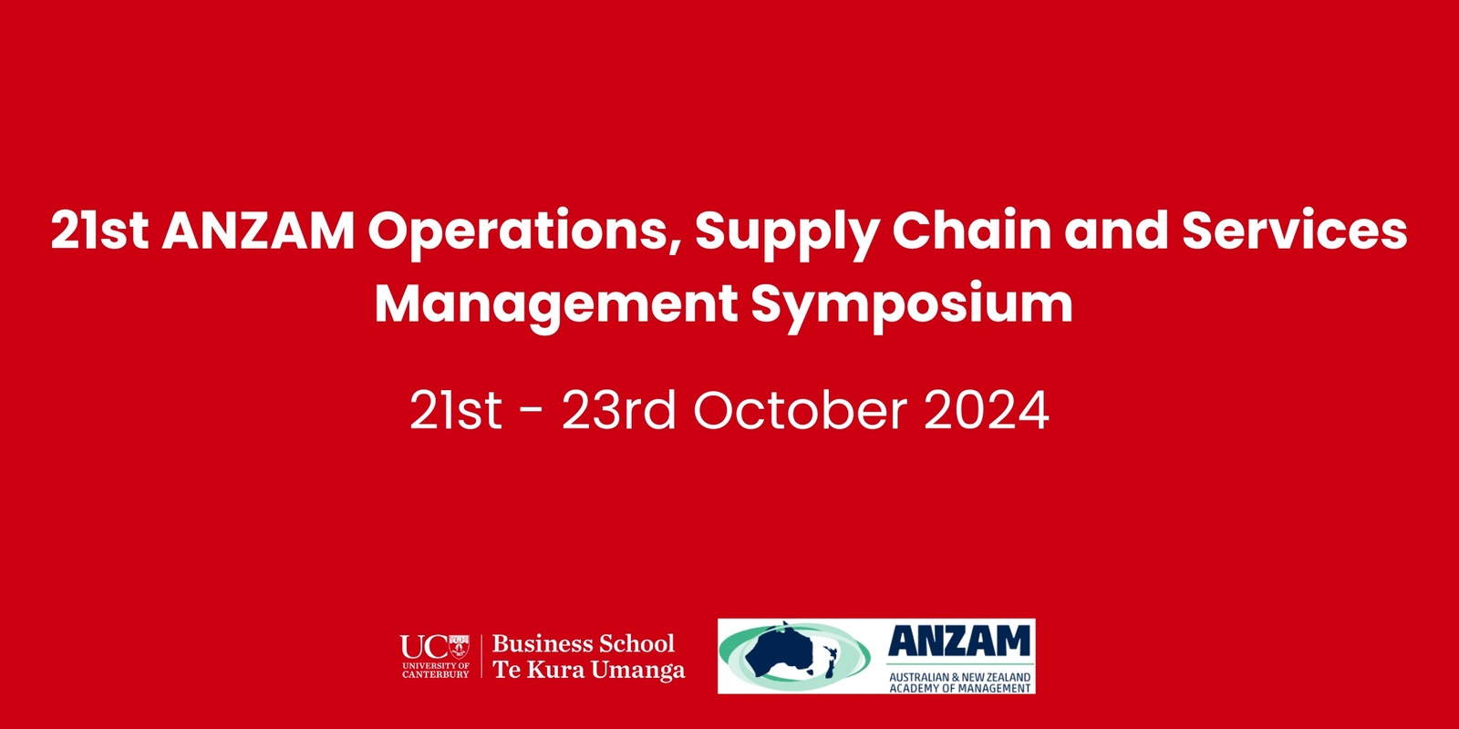 Banner image for 21st ANZAM OSCM Symposium 2024