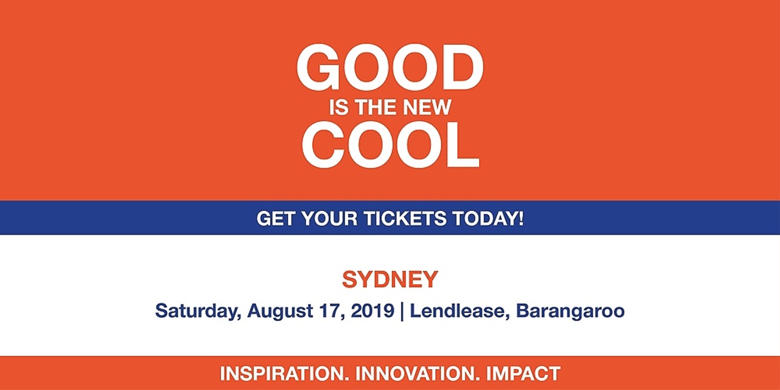 Banner image for Good is the New Cool Sydney 2019