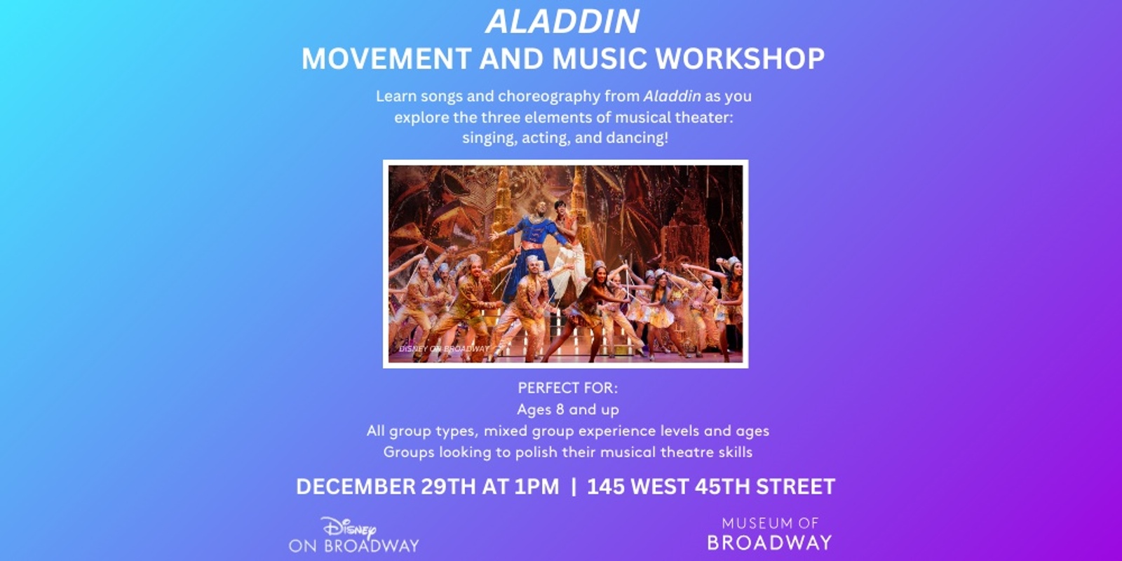 Banner image for Aladdin: Movement and Music Workshop