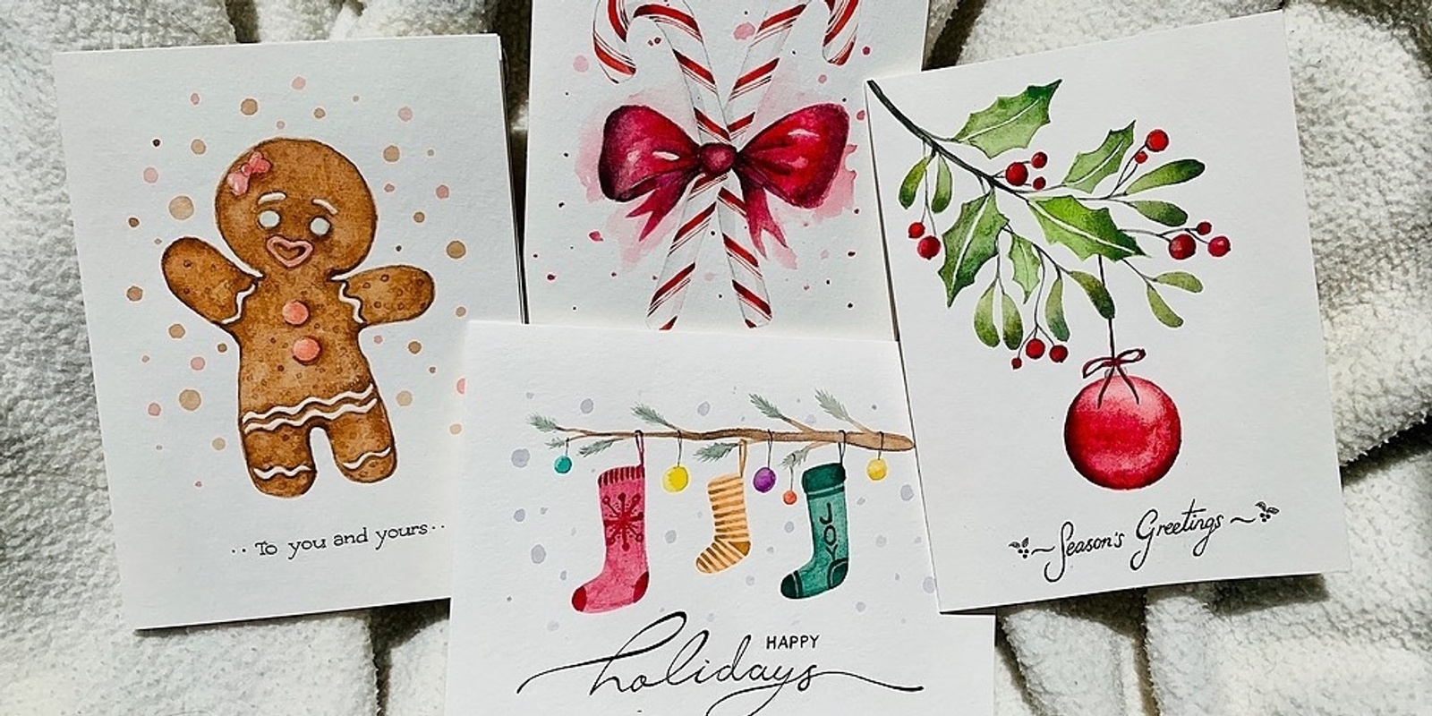 Easy DIY Watercolor Christmas Cards - No Skills Required! - Tidbits