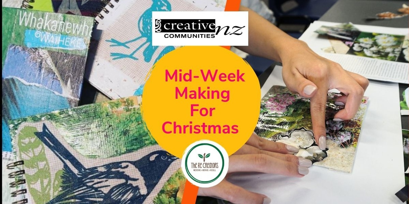 Banner image for Mid-Week Making for Christmas, Gratitude Journals, West Auckland's RE: MAKER SPACE, Wednesday 27 Nov, 6.30pm- 9pm