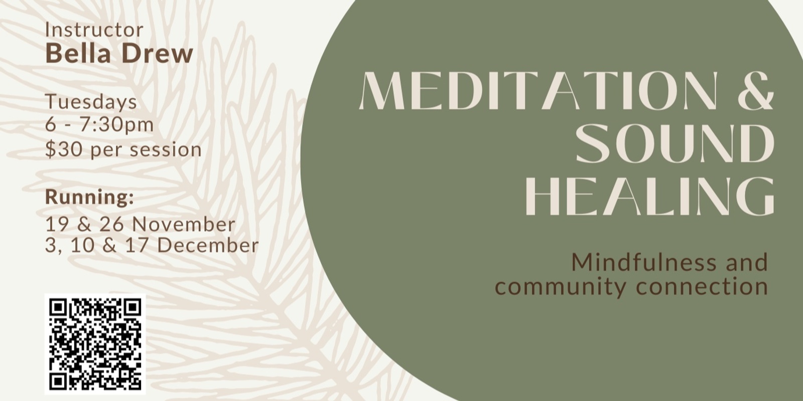 Banner image for Meditation and Sound Healing with Bella Drew