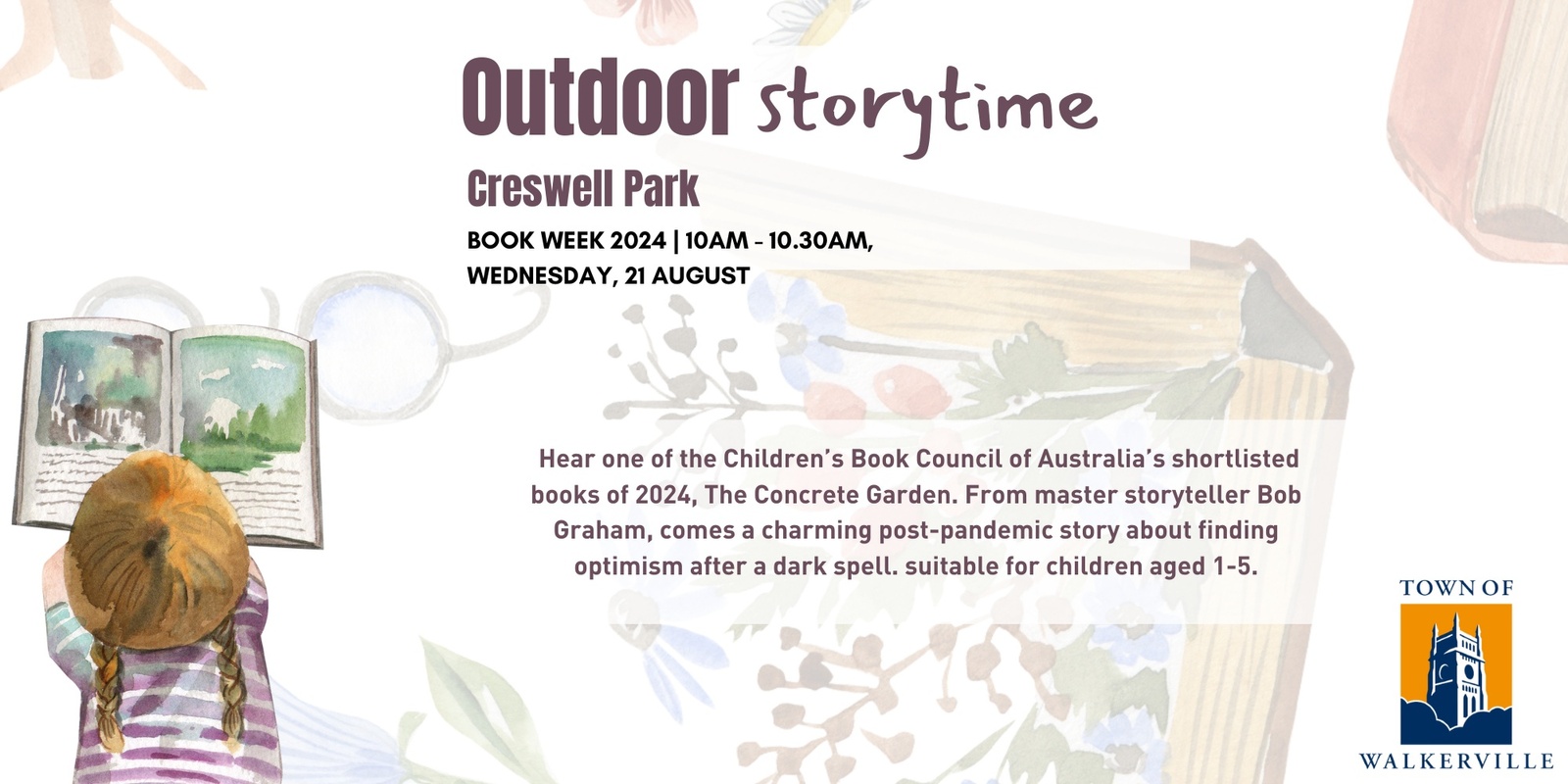 Banner image for Outdoor storytime - The Concrete Garden