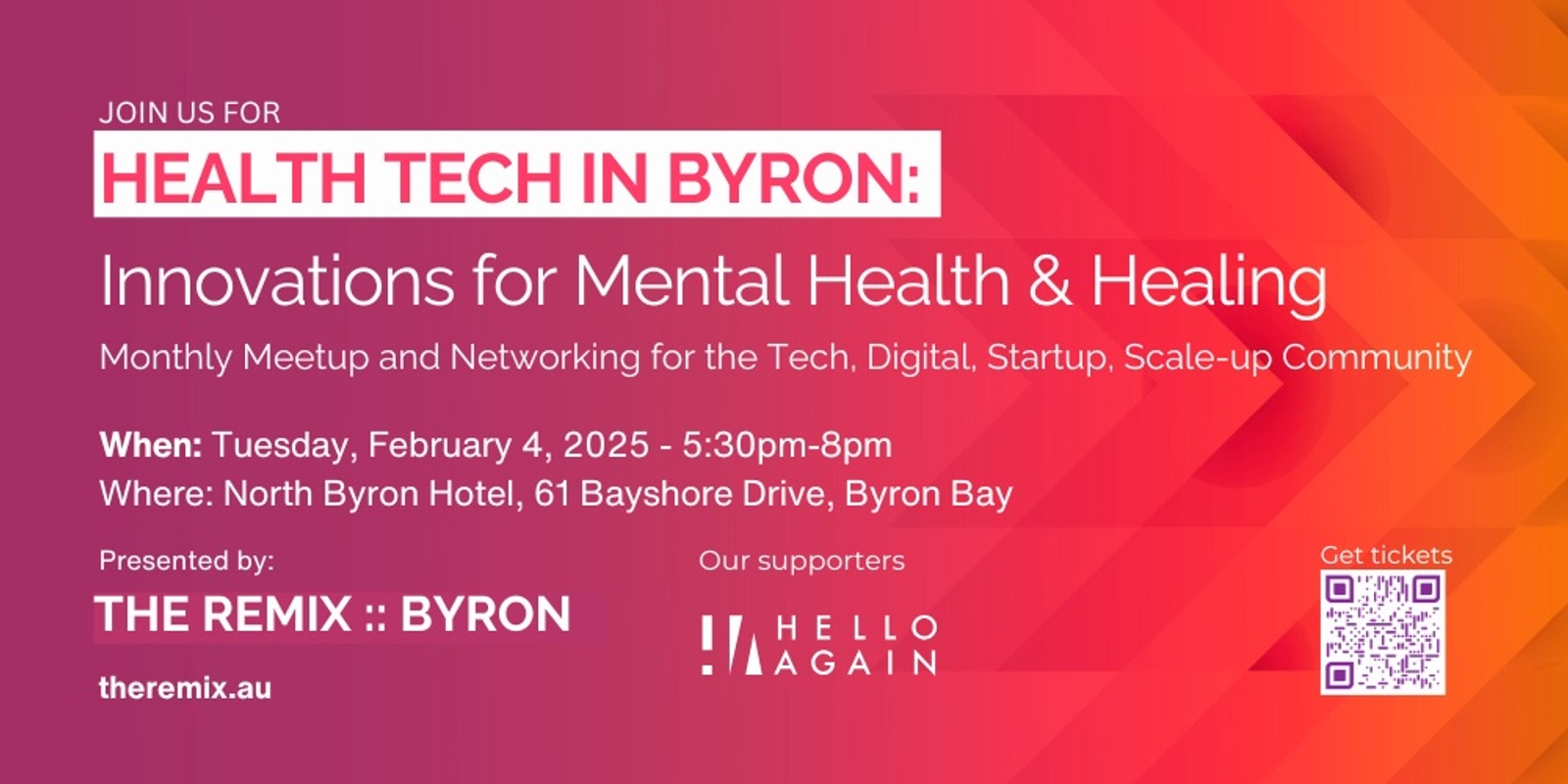 Banner image for Health Tech in Byron: Innovations for Mental Health & Wellbeing