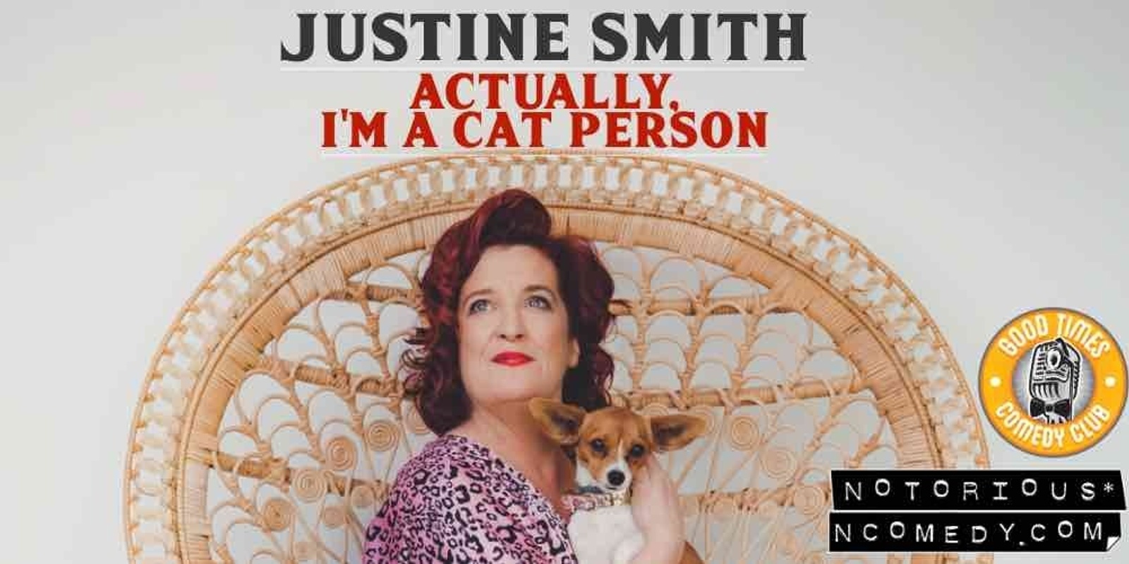 Banner image for Justine Smith - Actually, I'm a Cat Person
